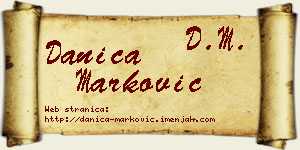 Danica Marković vizit kartica